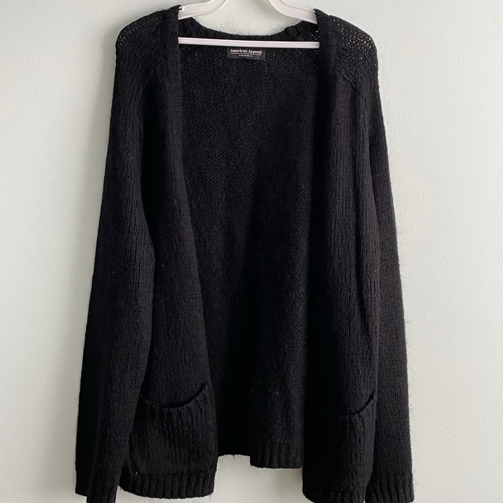American Apparel Black Mohair Cardigan